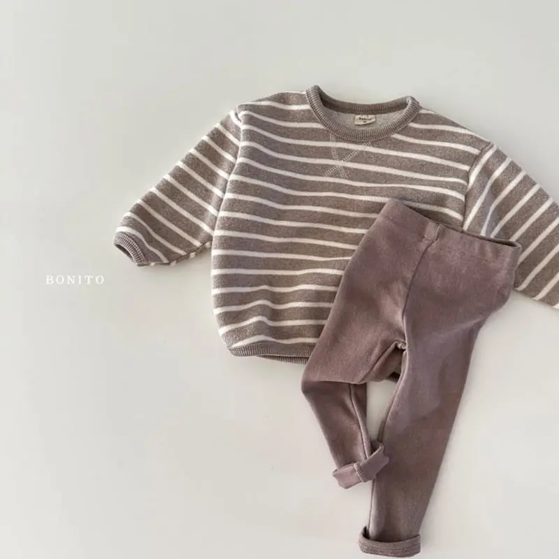 Bonito - Korean Baby Fashion - #babylifestyle - St Piping Tee Set - 5