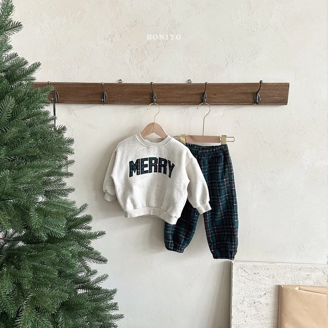 Bonito - Korean Baby Fashion - #babylifestyle - Merry Top Bottom Set - 6