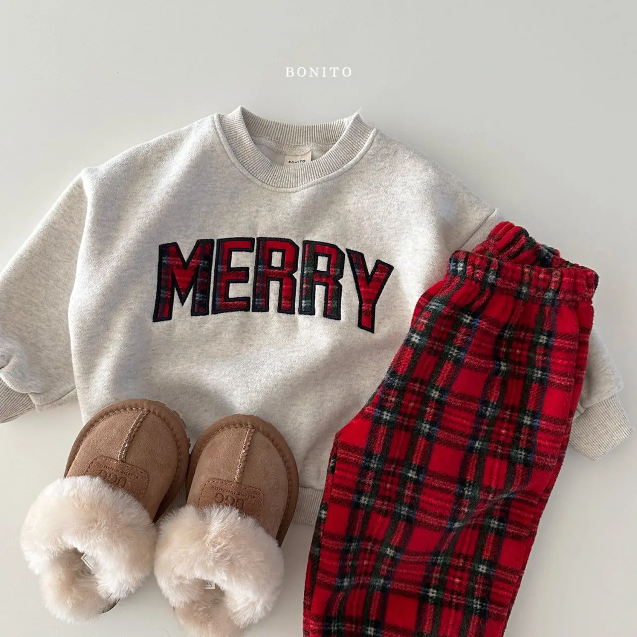 Bonito - Korean Baby Fashion - #babyootd - Merry Top Bottom Set - 8