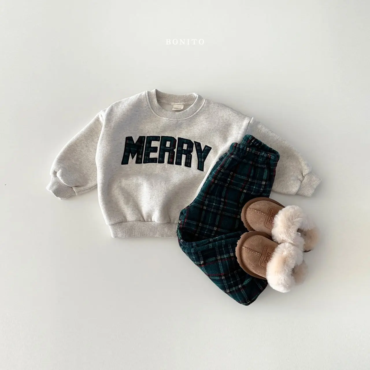 Bonito - Korean Baby Fashion - #onlinebabyboutique - Merry Top Bottom Set - 12