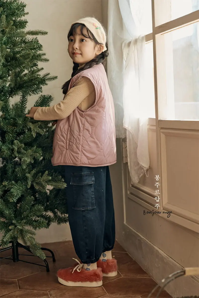 Bonjour Ange - Korean Children Fashion - #Kfashion4kids - Denim Fleece Pants - 8