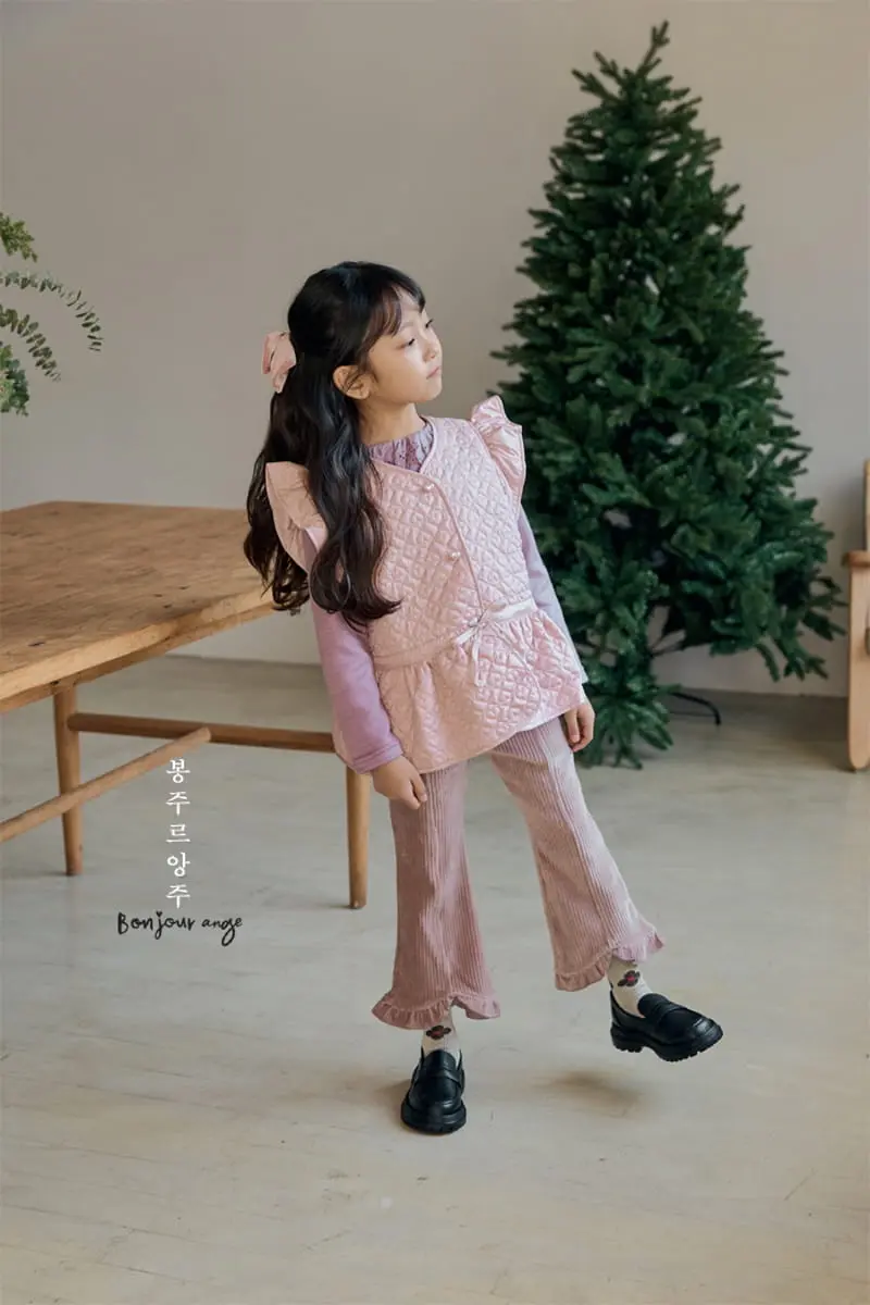 Bonjour Ange - Korean Children Fashion - #kidsstore - Veloure Pants - 5
