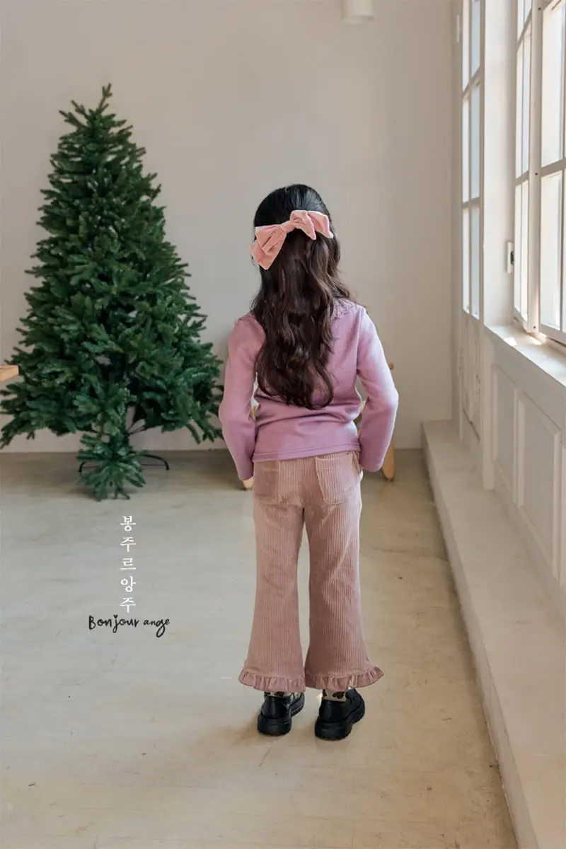 Bonjour Ange - Korean Children Fashion - #littlefashionista - Veloure Pants - 8
