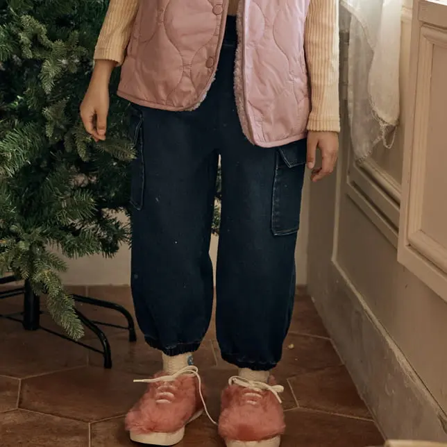 Bonjour Ange - Korean Children Fashion - #magicofchildhood - Denim Fleece Pants - 10