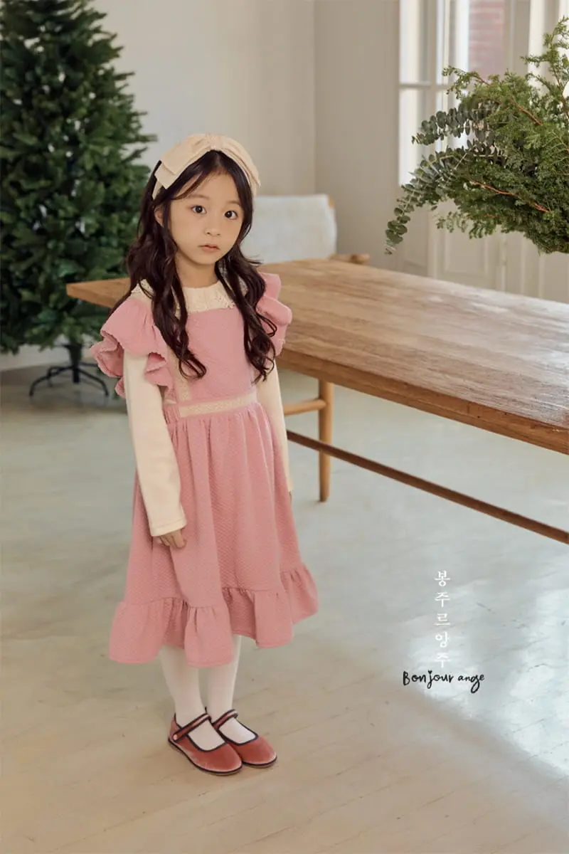 Bonjour Ange - Korean Children Fashion - #magicofchildhood - Flat Quilting One-piece