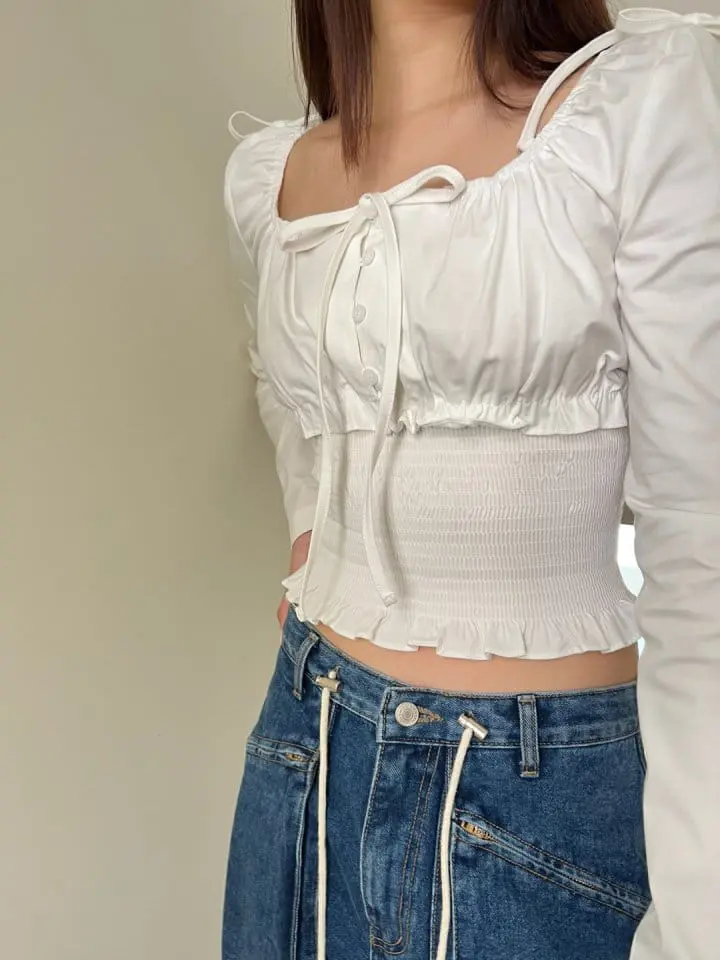 Bricklane - Korean Women Fashion - #momslook - Smocked Blouse - 11