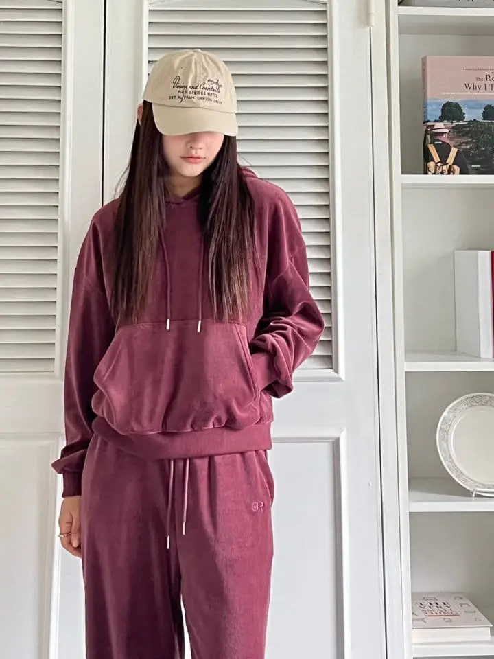 Bricklane - Korean Women Fashion - #momslook - Veloure Hoody - 3