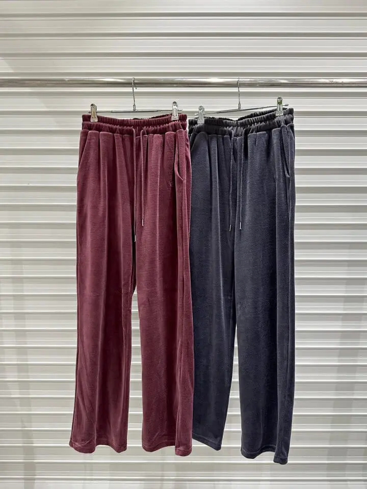 Bricklane - Korean Women Fashion - #momslook - Veloure Pants - 2