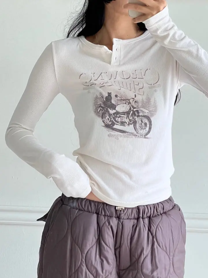 Bricklane - Korean Women Fashion - #momslook - Rib Crown Tee - 5