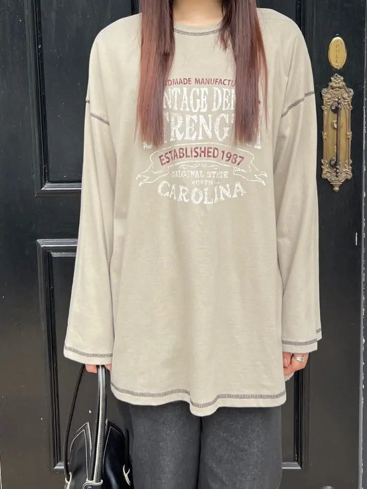 Bricklane - Korean Women Fashion - #momslook - Vintage Paint Tee - 8