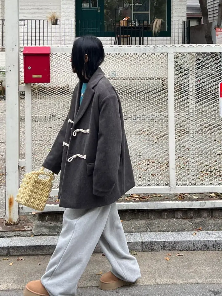 Bricklane - Korean Women Fashion - #vintagekidsstyle - Tteokbokki Button Coat - 4