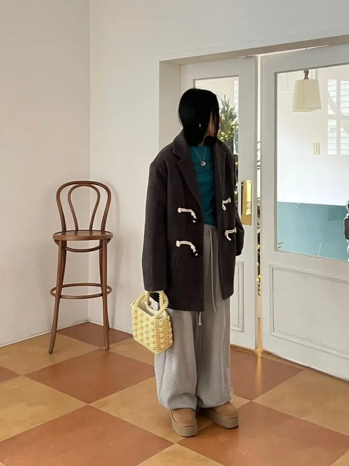 Bricklane - Korean Women Fashion - #romanticstyle - Tteokbokki Button Coat - 6