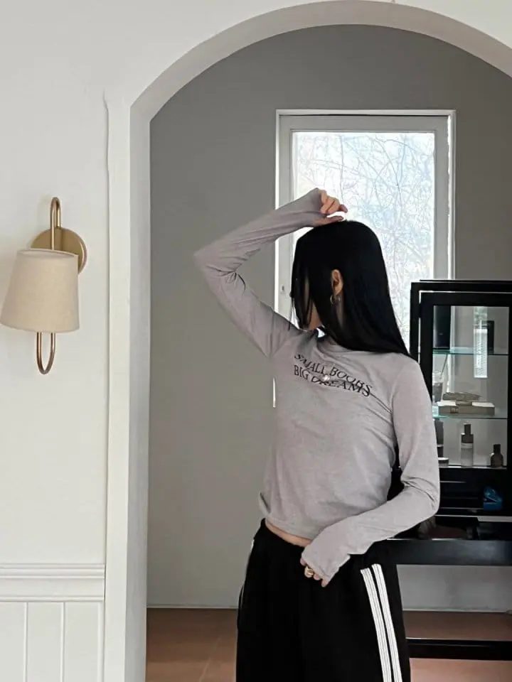 Bricklane - Korean Women Fashion - #romanticstyle - Small Warmer Tee - 5