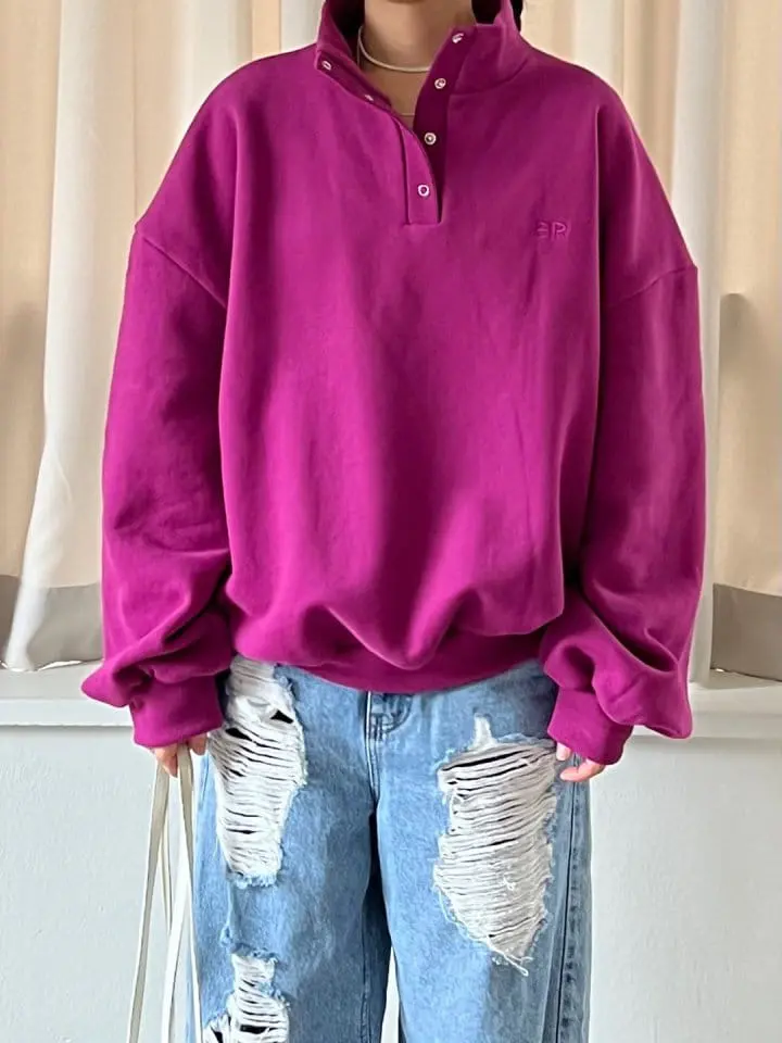 Bricklane - Korean Women Fashion - #vintagekidsstyle - High Button Sweatshirt - 8