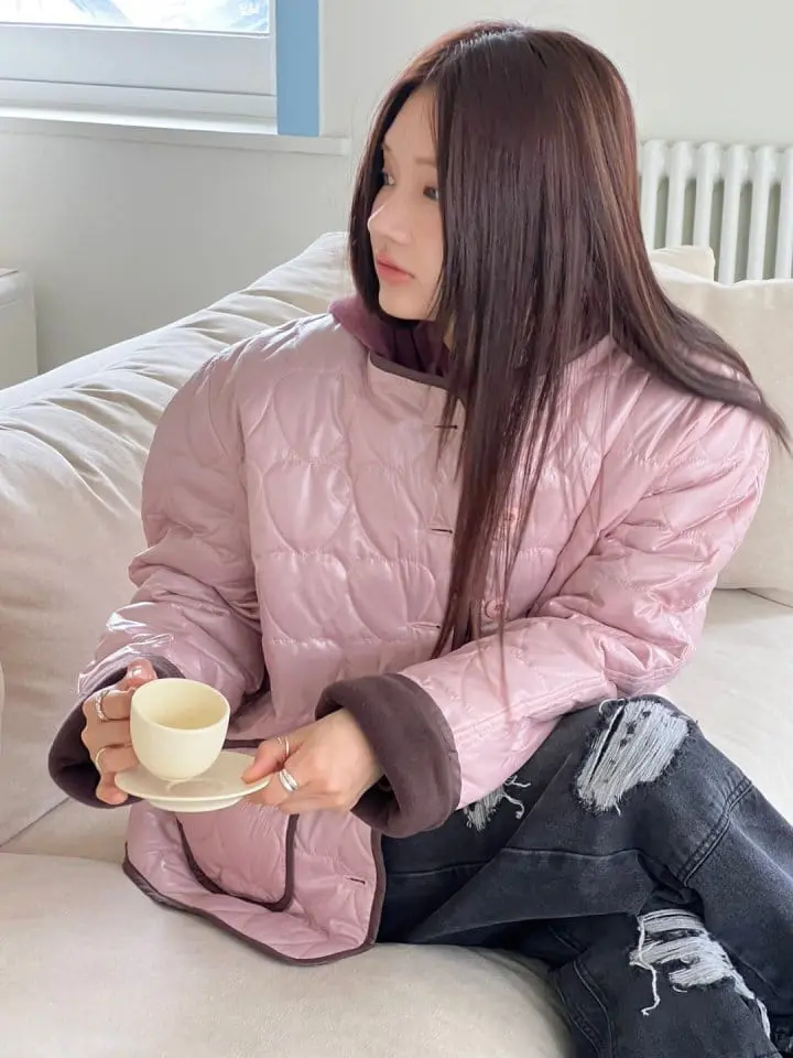 Bricklane - Korean Women Fashion - #vintagekidsstyle - Heart Quilting Jumper - 3
