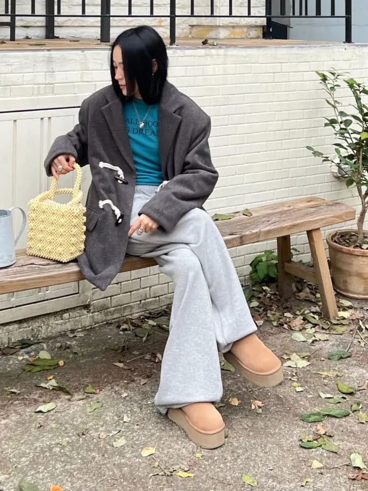 Bricklane - Korean Women Fashion - #vintagekidsstyle - Tteokbokki Button Coat - 3