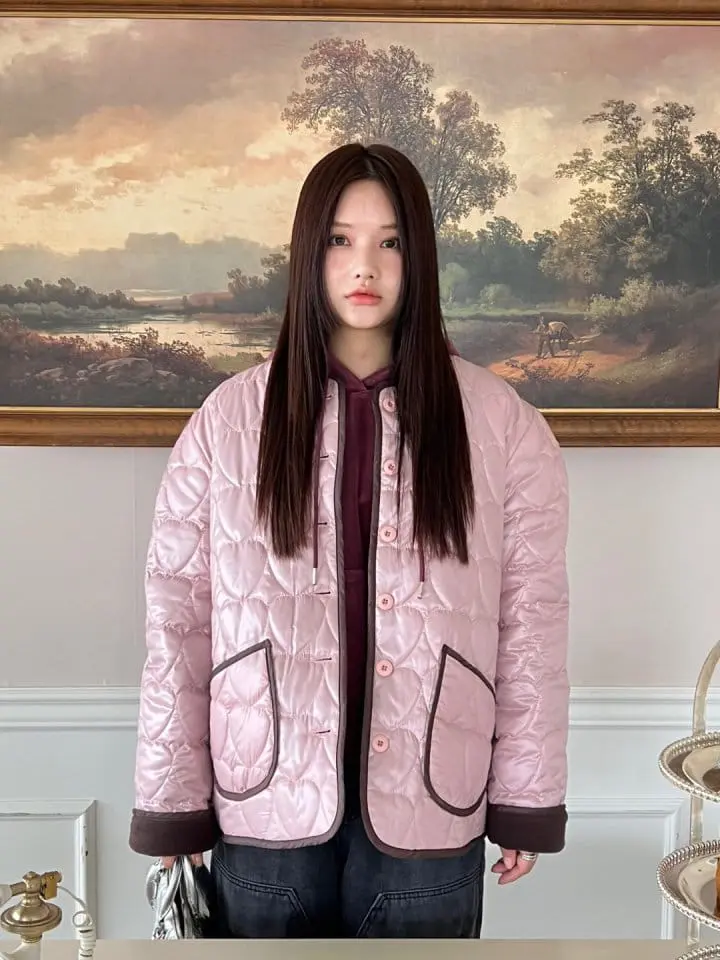 Bricklane - Korean Women Fashion - #womensfashion - Heart Quilting Jumper