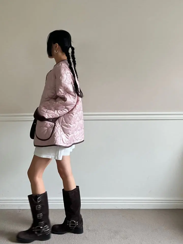Bricklane - Korean Women Fashion - #womensfashion - Heart Quilting Jumper - 11