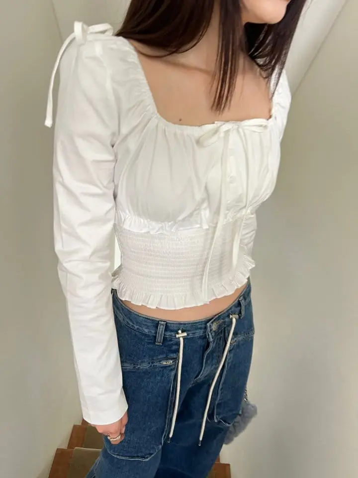 Bricklane - Korean Women Fashion - #womensfashion - Smocked Blouse - 10
