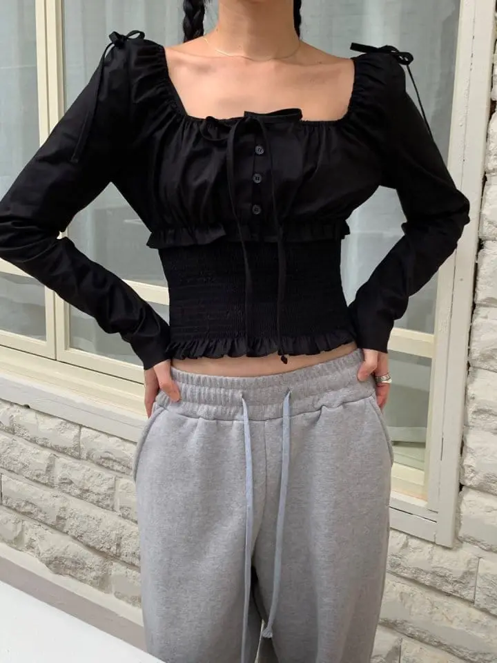 Bricklane - Korean Women Fashion - #womensfashion - Smocked Blouse - 8