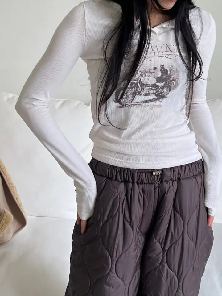 Bricklane - Korean Women Fashion - #momslook - Rib Crown Tee - 4