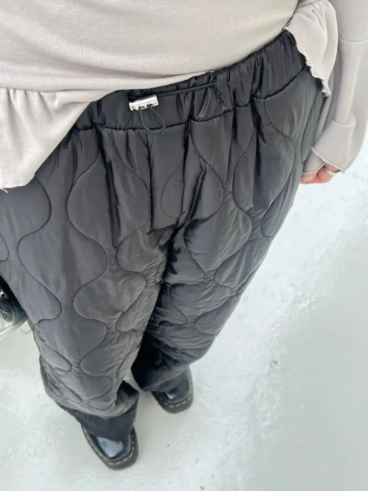 Bricklane - Korean Women Fashion - #momslook - Quilting Pants - 4