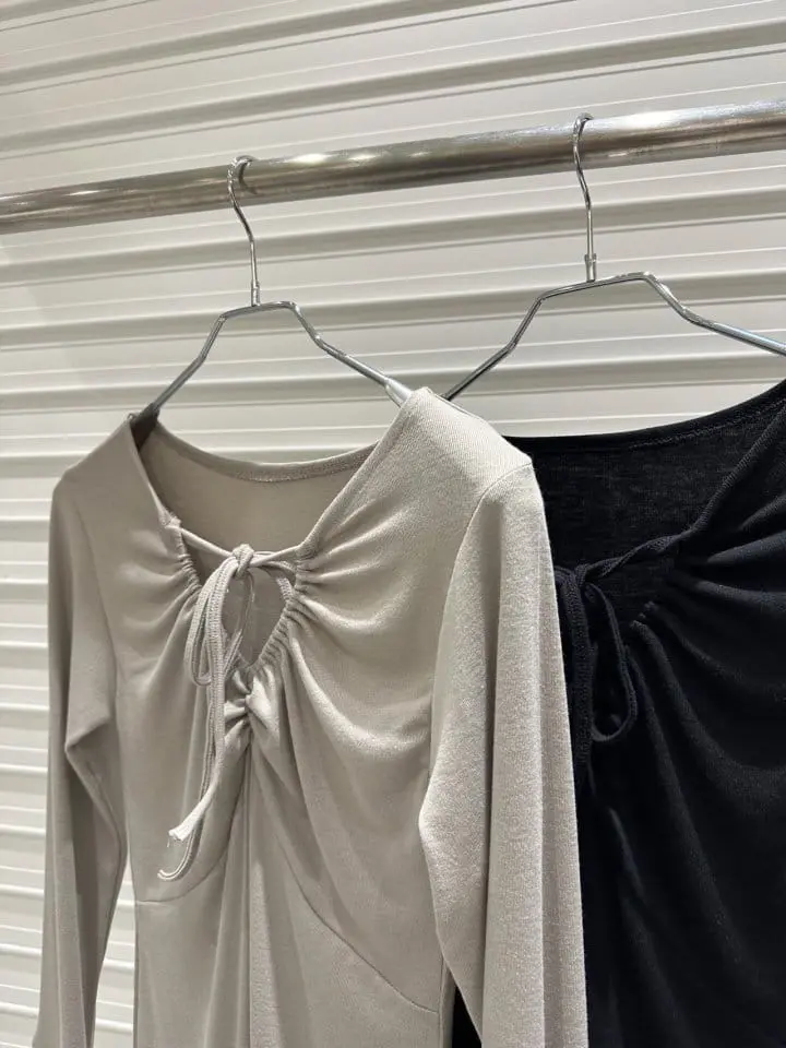 Bricklane - Korean Women Fashion - #womensfashion - Unbalance Shirring Hool Tee