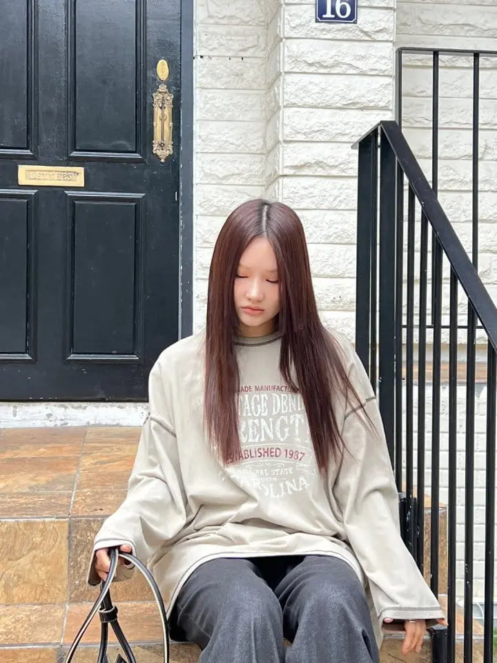Bricklane - Korean Women Fashion - #womensfashion - Vintage Paint Tee - 11
