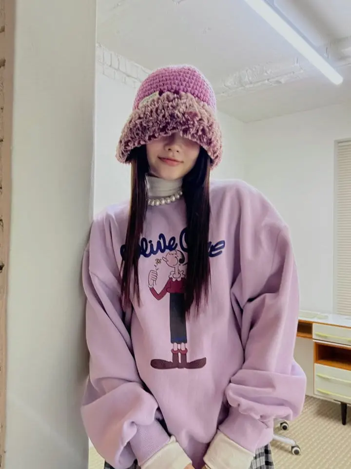 Bricklane - Korean Women Fashion - #womensfashion - Olive Fleece Sweatshirt