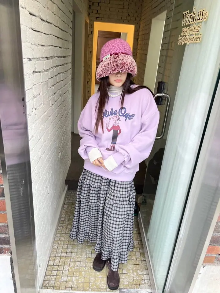 Bricklane - Korean Women Fashion - #womensfashion - Olive Fleece Sweatshirt - 7