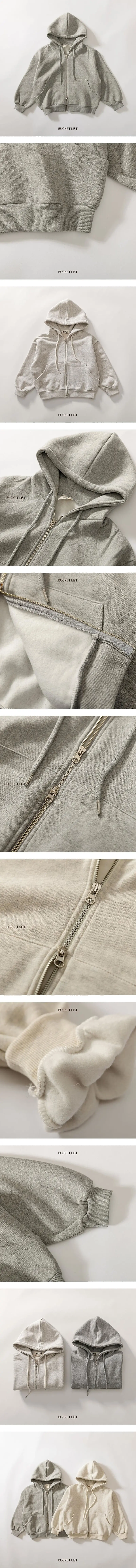 Bucket List - Korean Children Fashion - #minifashionista - Fleece Two Way Hoody Zip up - 2
