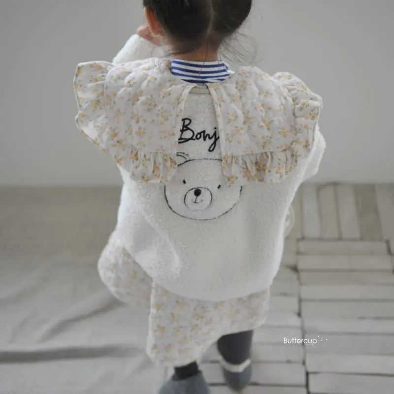 Buttercup - Korean Children Fashion - #fashionkids - Big Colllar Flower One-piece - 7