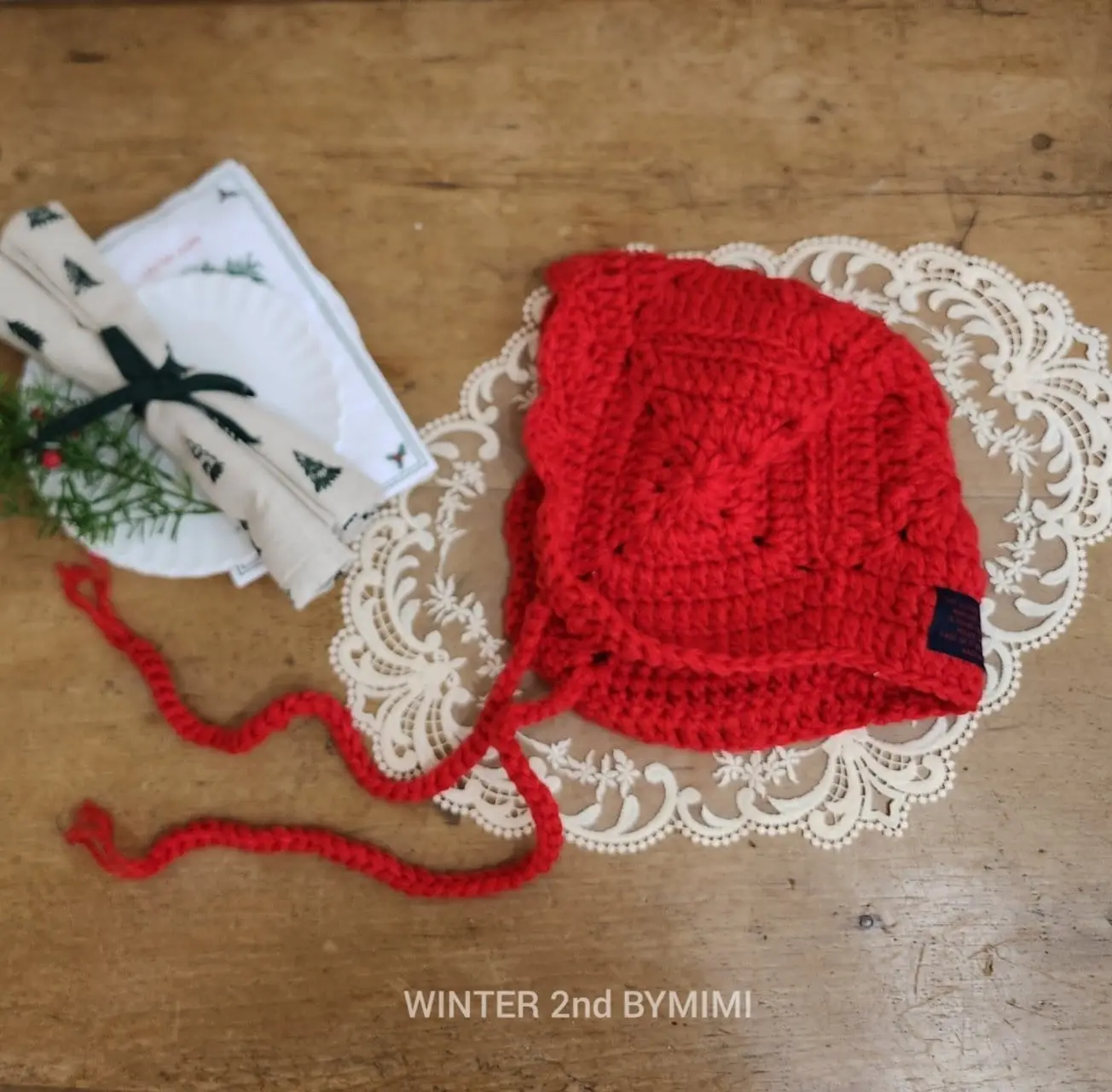 Bymimi - Korean Children Fashion - #Kfashion4kids - Coconut Kint Bonnet - 3