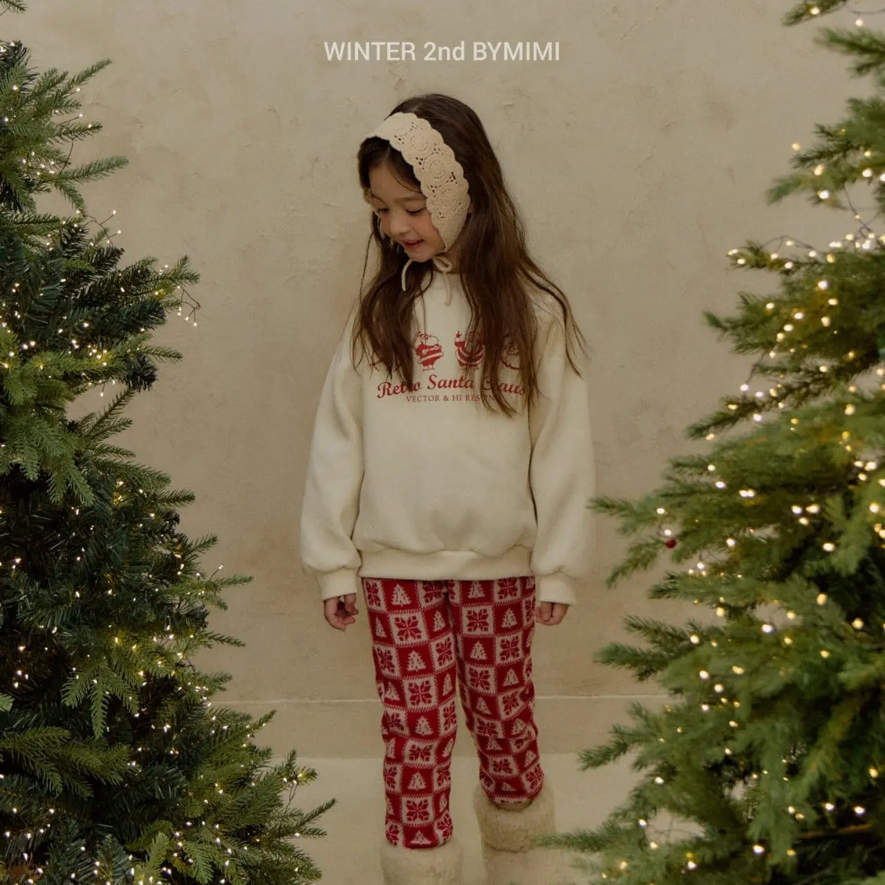 Bymimi - Korean Children Fashion - #childrensboutique - Snow Flower Knit Pants - 3