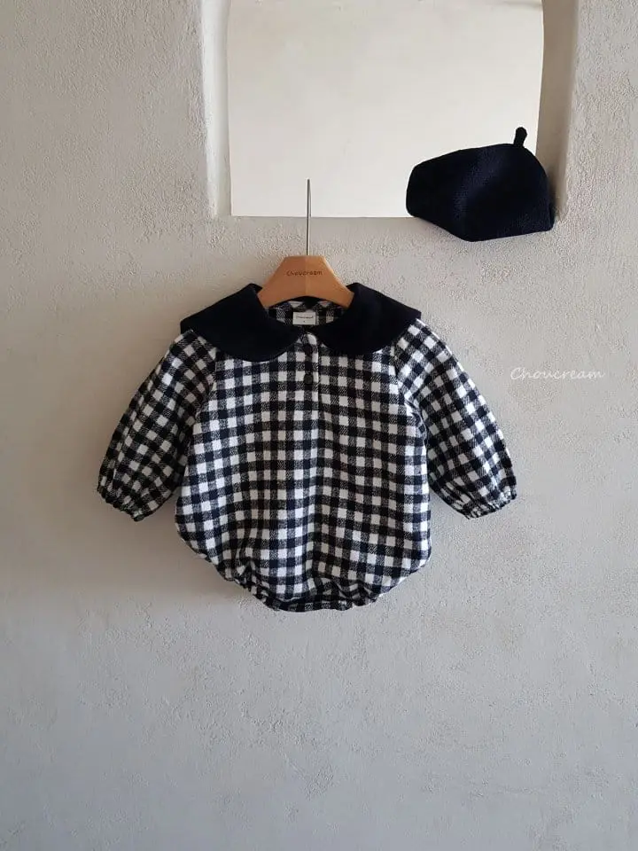 Choucream - Korean Baby Fashion - #babyboutique - Check Sailor Bodysuit - 7