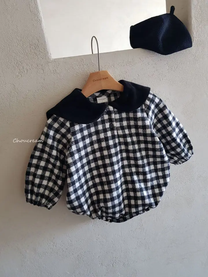 Choucream - Korean Baby Fashion - #babyboutique - Check Sailor Bodysuit - 8