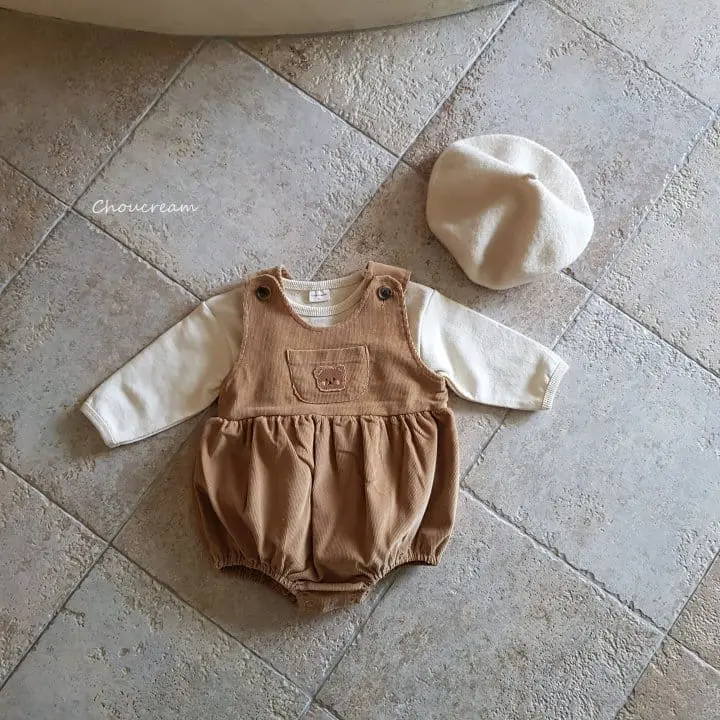 Choucream - Korean Baby Fashion - #babyboutique - Bear Dungarees Winter
