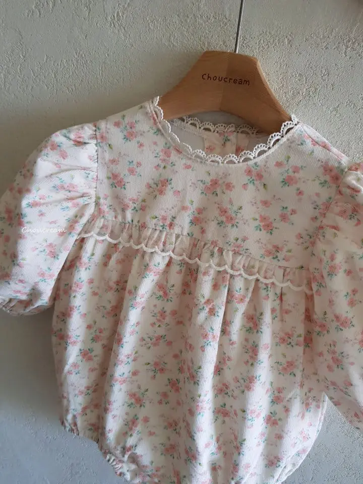 Choucream - Korean Baby Fashion - #babyclothing - Floral Lace Bodysuit - 6