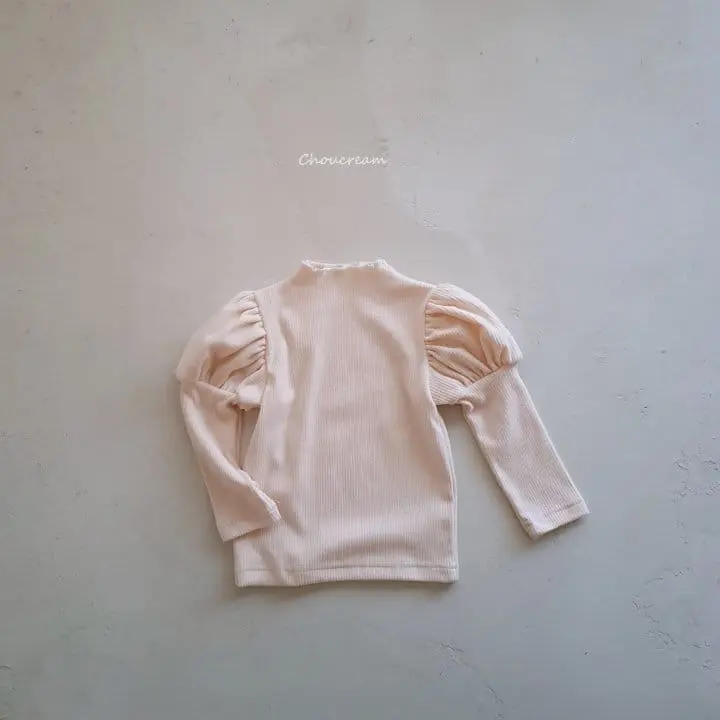 Choucream - Korean Baby Fashion - #babyclothing - Puff Half Neck Tee - 2