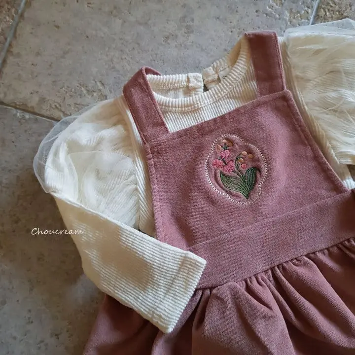 Choucream - Korean Baby Fashion - #babyfashion - Lora Dungarees One-piece - 6