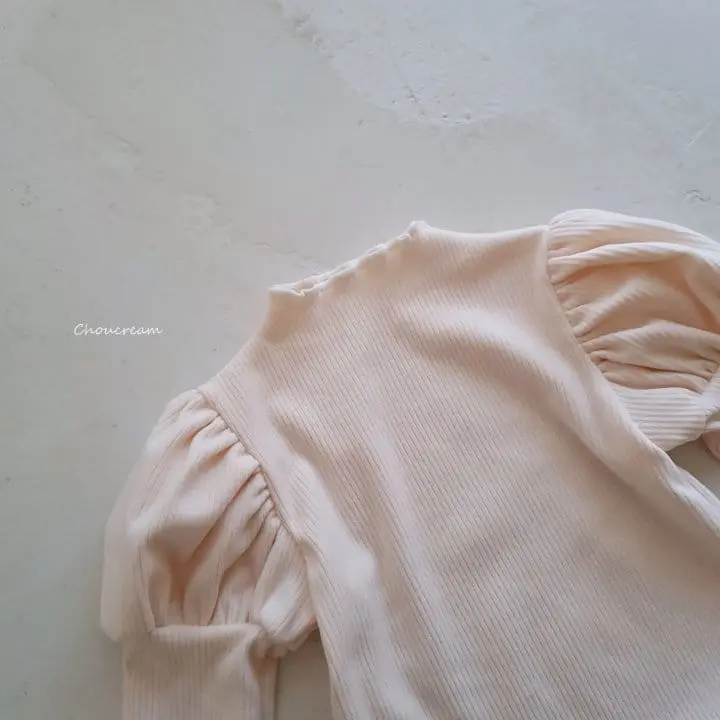 Choucream - Korean Baby Fashion - #babyfashion - Puff Half Neck Tee - 4