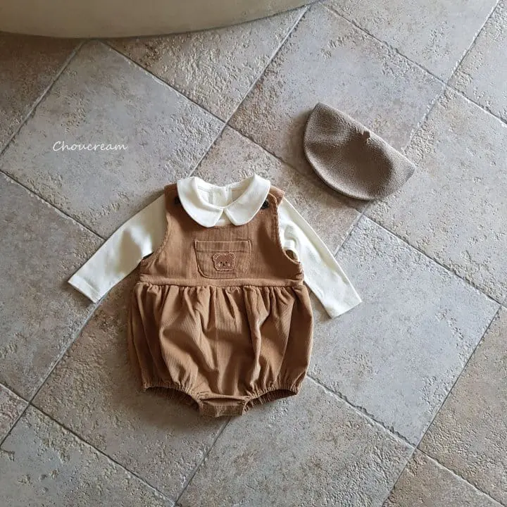 Choucream - Korean Baby Fashion - #babyfever - Bear Dungarees Winter - 5