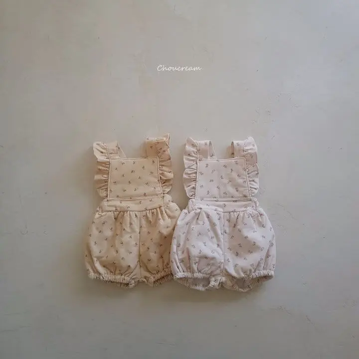 Choucream - Korean Baby Fashion - #babygirlfashion - Padding Frill Dungaree Bodysuit - 11