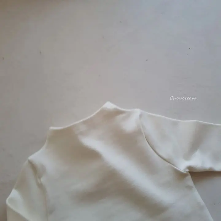 Choucream - Korean Baby Fashion - #babygirlfashion - Bebe Half Neck Tee Simple - 3