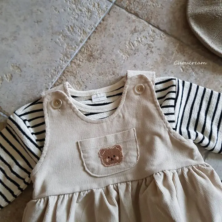 Choucream - Korean Baby Fashion - #babylifestyle - Bear Dungarees Winter - 7