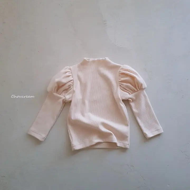 Choucream - Korean Baby Fashion - #babyoninstagram - Puff Half Neck Tee - 7