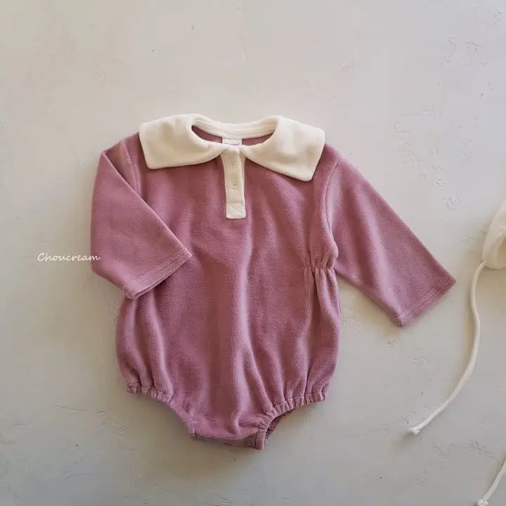 Choucream - Korean Baby Fashion - #babyoninstagram - Veloure Sailor Bodysuit - 4