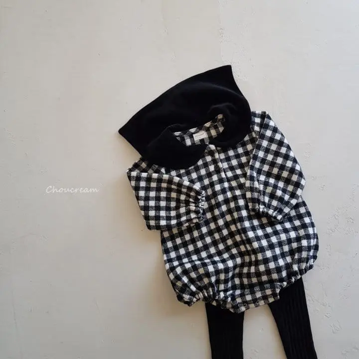 Choucream - Korean Baby Fashion - #babyootd - Check Sailor Bodysuit