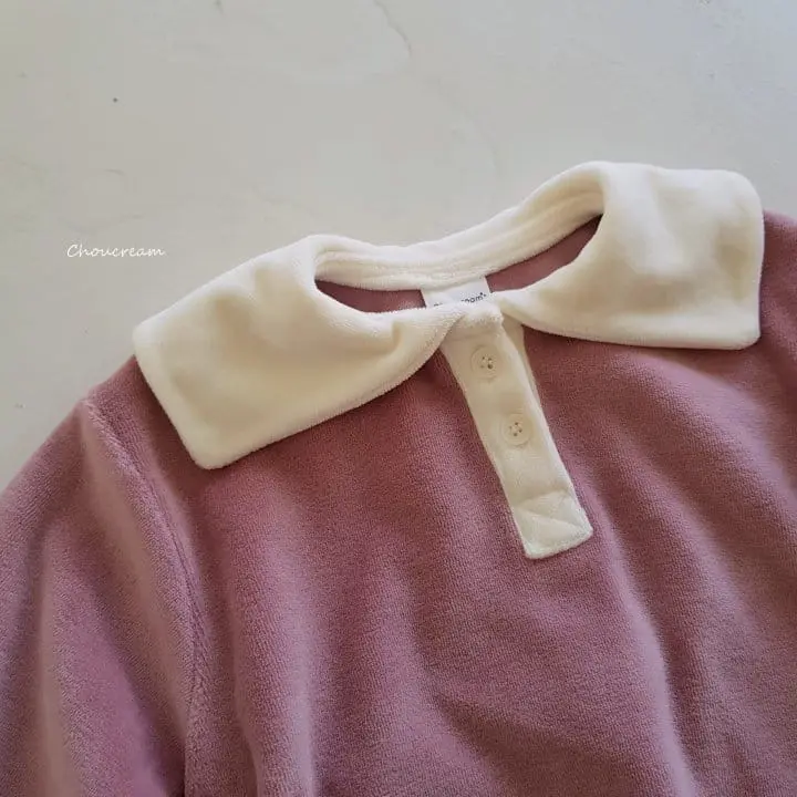 Choucream - Korean Baby Fashion - #babyoutfit - Veloure Sailor Bodysuit - 6