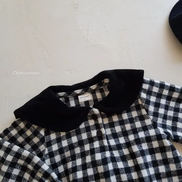 Choucream - Korean Baby Fashion - #babyoutfit - Check Sailor Bodysuit - 2